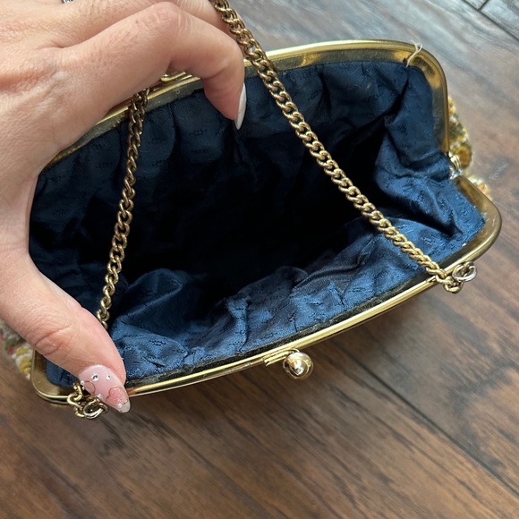 Vintage Needlepoint Hinged Purse - Picture 3 of 5